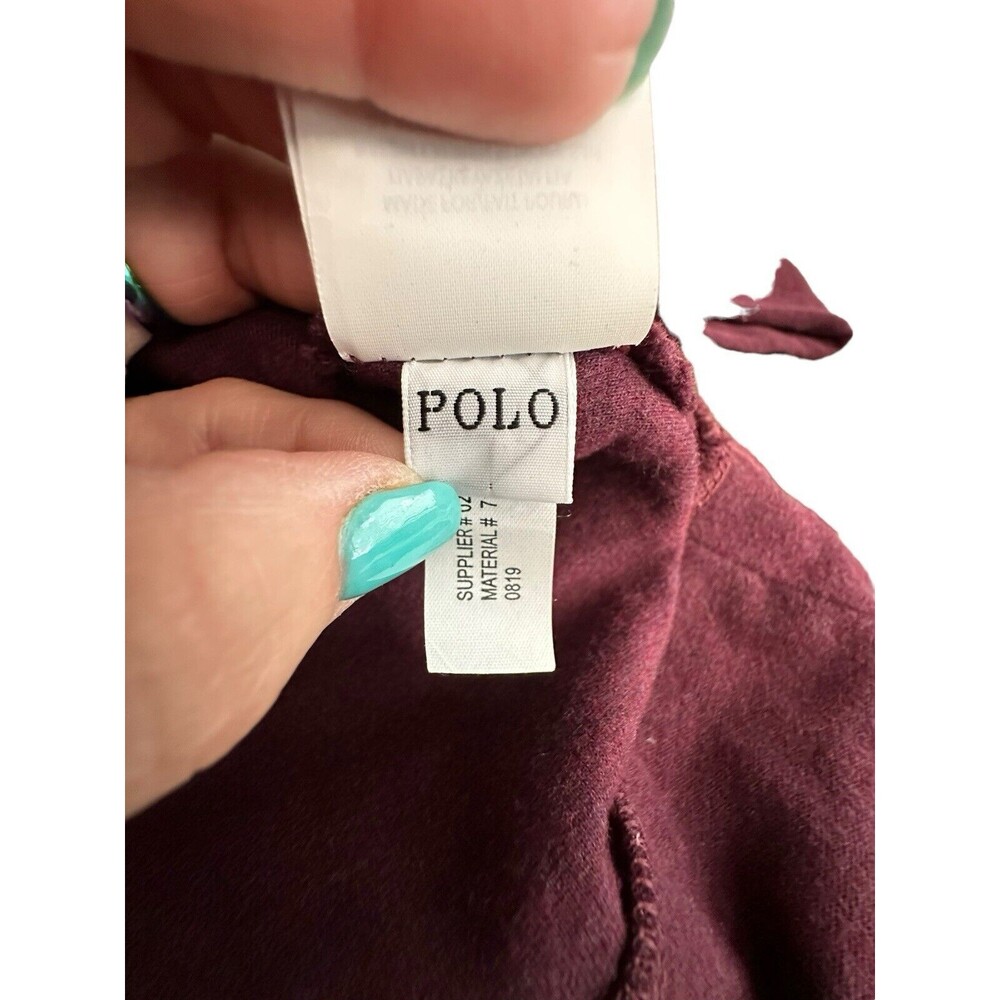 Polo Ralph Lauren Sweater Mens XXL 1/4 Zip Pullover Jacket Burgundy #P13-1 - Picture 7 of 10